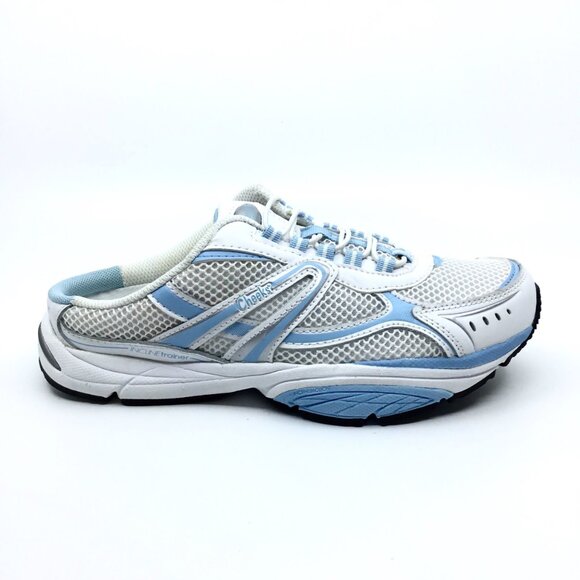 Cheeks White and Blue Runner's Sneakers - Picture 7 of 8